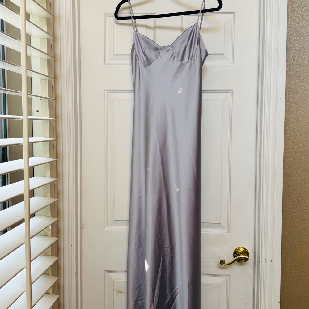 Zara Lavender Satin Wedding Dress